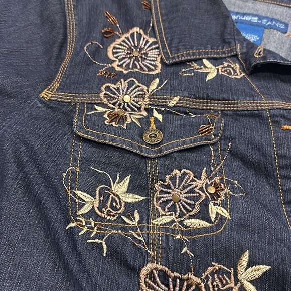 Avenue Jeans Jean Boho Floral Jacket size 22/24 - Picture 4 of 6